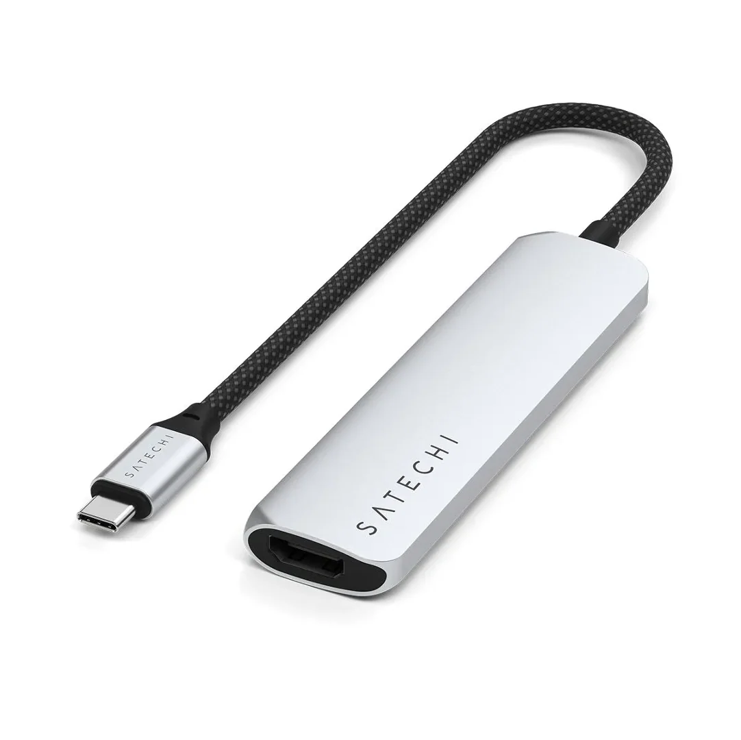 MULTIPUERTO SATECHI USB-C 4 EN 1 4K SILVER - Image 5