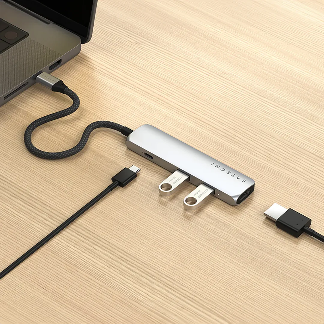 MULTIPUERTO SATECHI USB-C 4 EN 1 4K SILVER - Image 6