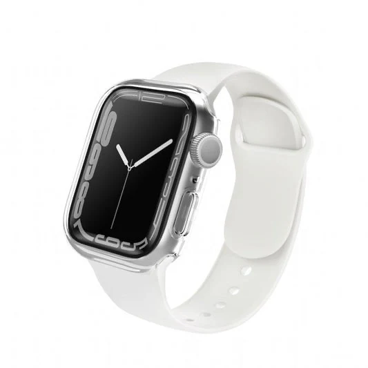 Bómper protector  para Apple Watch en cristal y bordes de policarbonato para Apple Watch  series SE 42mm, que protege la pantalla de tu Apple Watch ante cualquier golpe y/o caída. fácil y rápida instalación. dos unidades por empaque.
