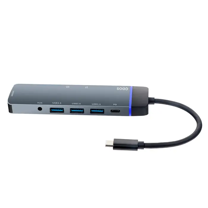 Multipuerto Hub QDOS Powerlink USB-C 8 en 1 - Gris - Image 3