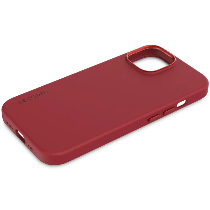 Case de silicona antimicrobiana DECODED para iPhone 15 -  Rojo - Image 4