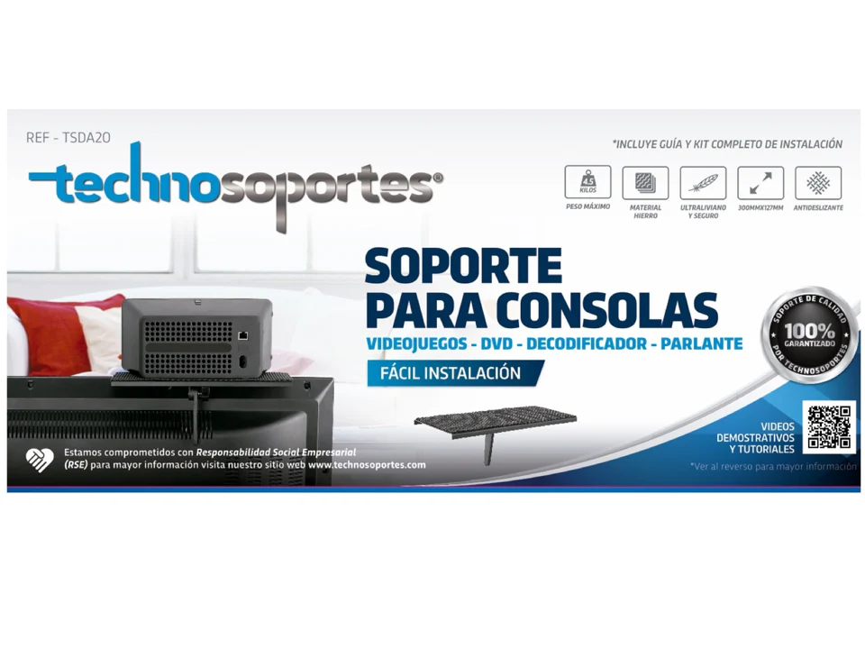 Soporte TECHNOSOPORTES Ajustable para  Apple TV, DVD y Consolas - Image 2