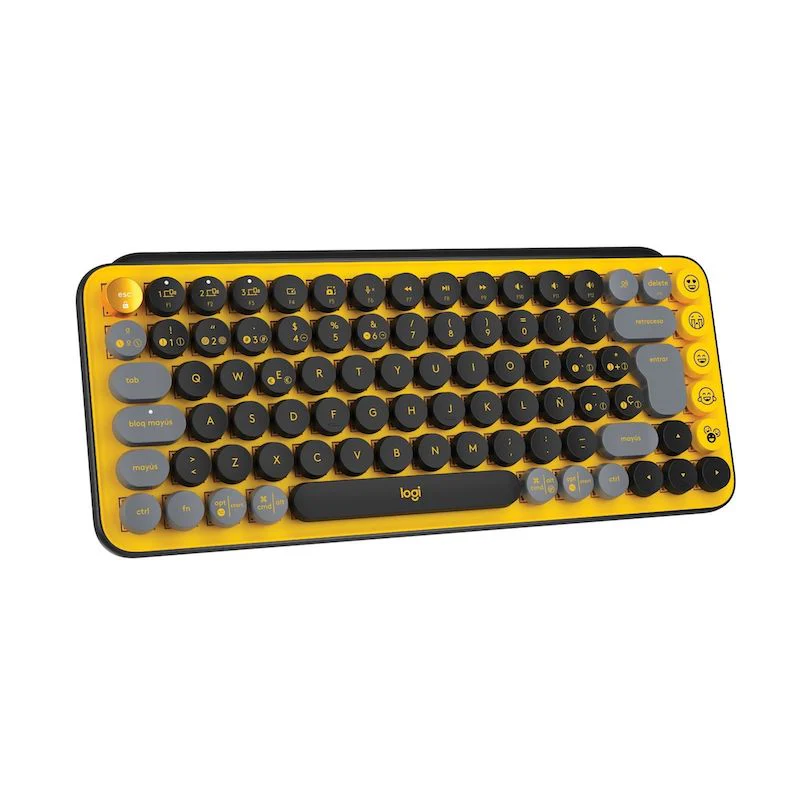 TECLADO LOGITECH POP KEYS WIRELESS BT - AMARILLO/NEGRO - Image 2
